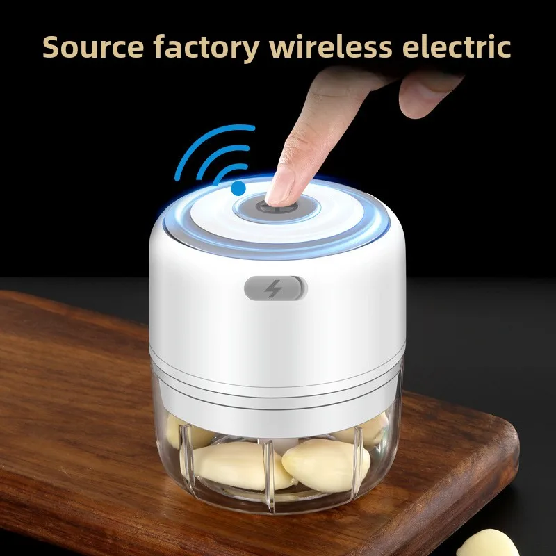 Baby Food Equipment - เครื่องบดสับกระเทียมไฟฟ้าขนาดเล็ก 100/250 มล. แบบ USB เครื่องบดสับผัก