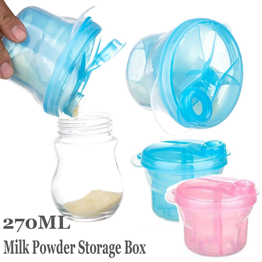 Snack Container Travel - กล่องใส่ขนม 3 ช่อง กล่องเก็บอาหารเด็ก กล่องเก็บนมผง กล่องใส่อาหาร
