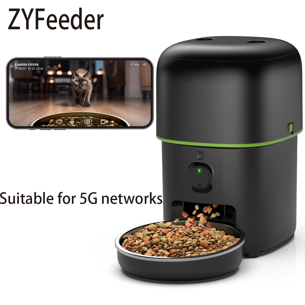 Baby Food Cat - 2L 5G กล้องสัตว์เลี้ยง Feeder อัตโนมัติแมวสมาร์ทอาหารอัตโนมัติสุนัขอาหารช้า WIFI