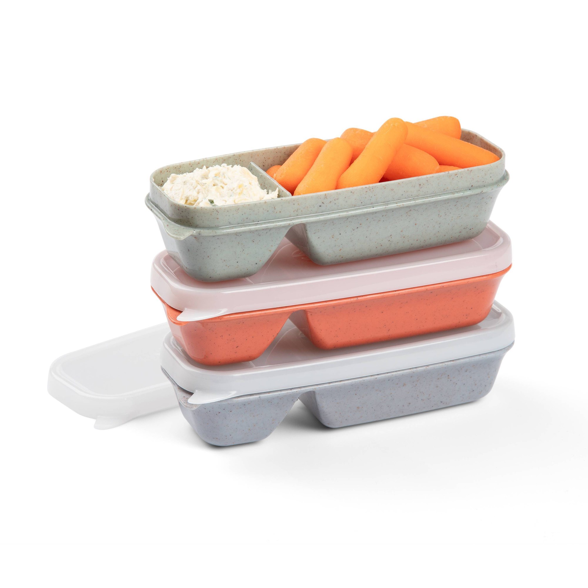 ภาชนะเก็บอาหารว่างและซอสแบบกัน - Snack Container Travel บทวิจารณ์และราคา