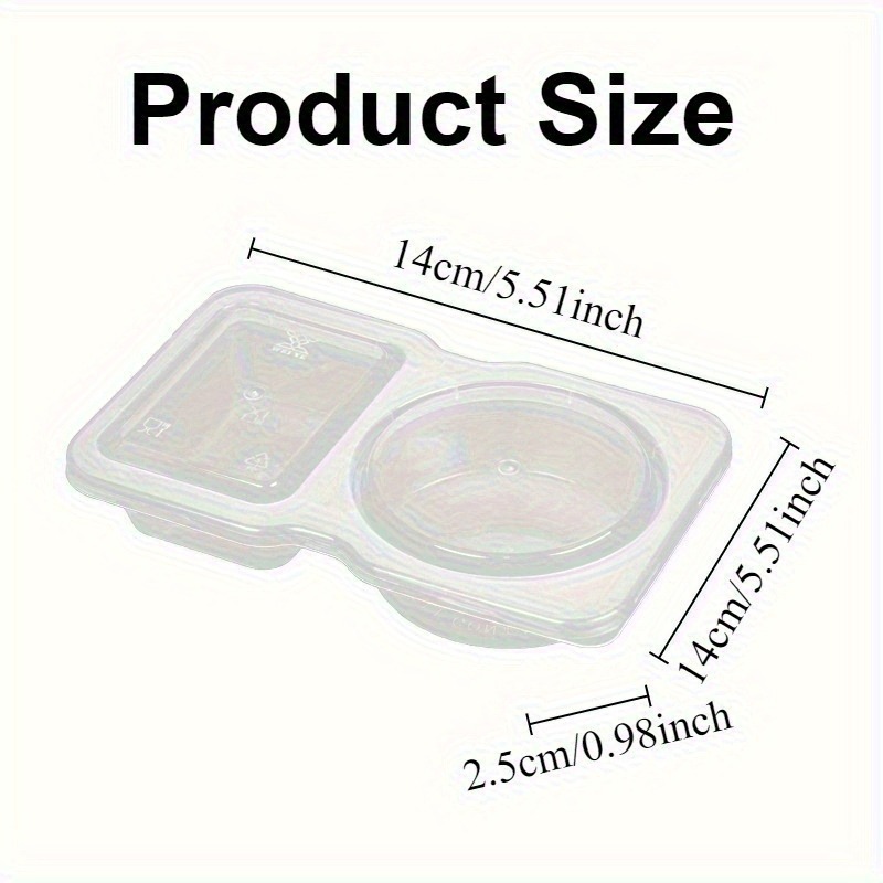 5/10/20PCS ภาชนะปรุงรสสองช่องพ - Snack Container Travel บทวิจารณ์และราคา