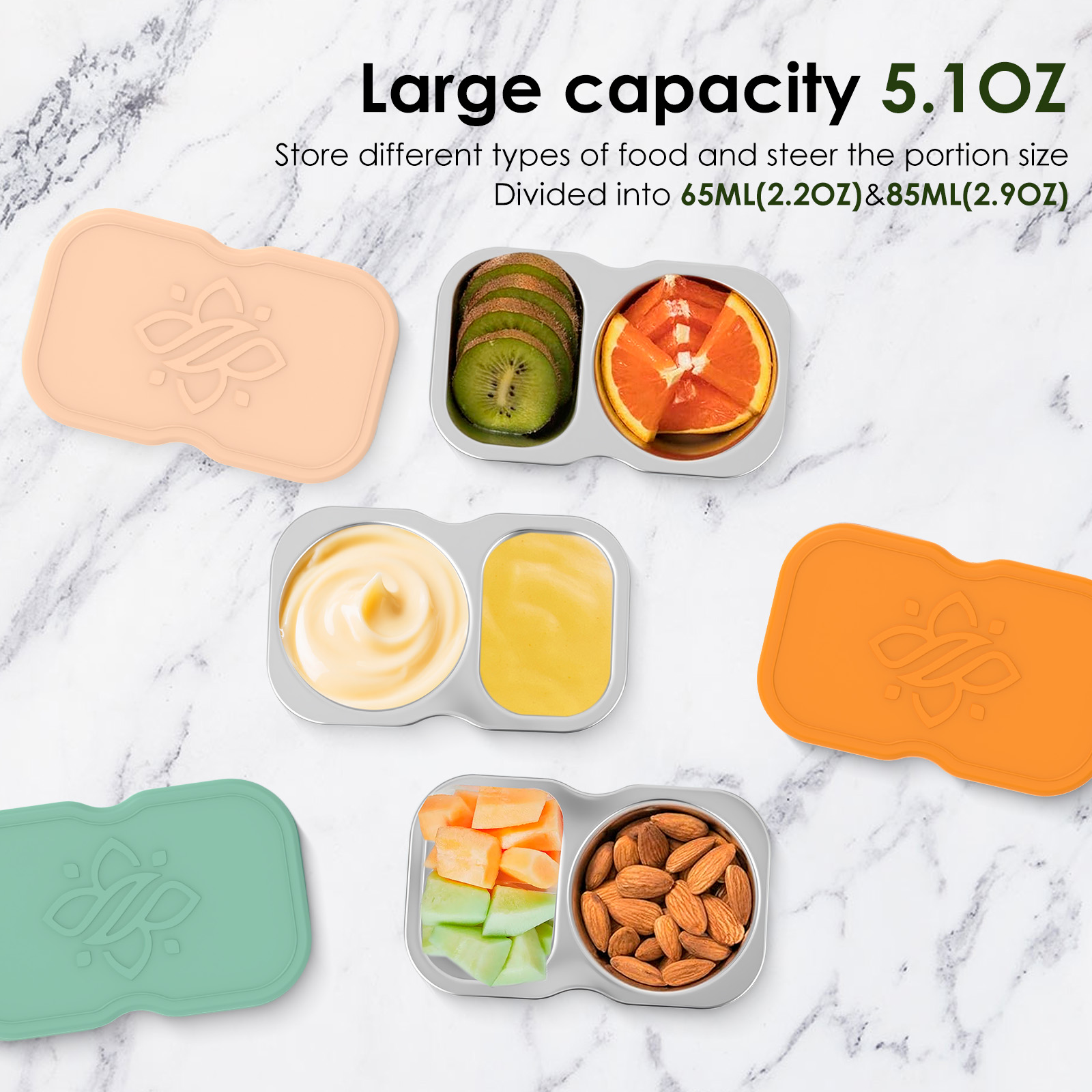 3 ชิ้น 150 มล. ภาชนะใส่เครื่อง - Snack Container Travel บทวิจารณ์และราคา