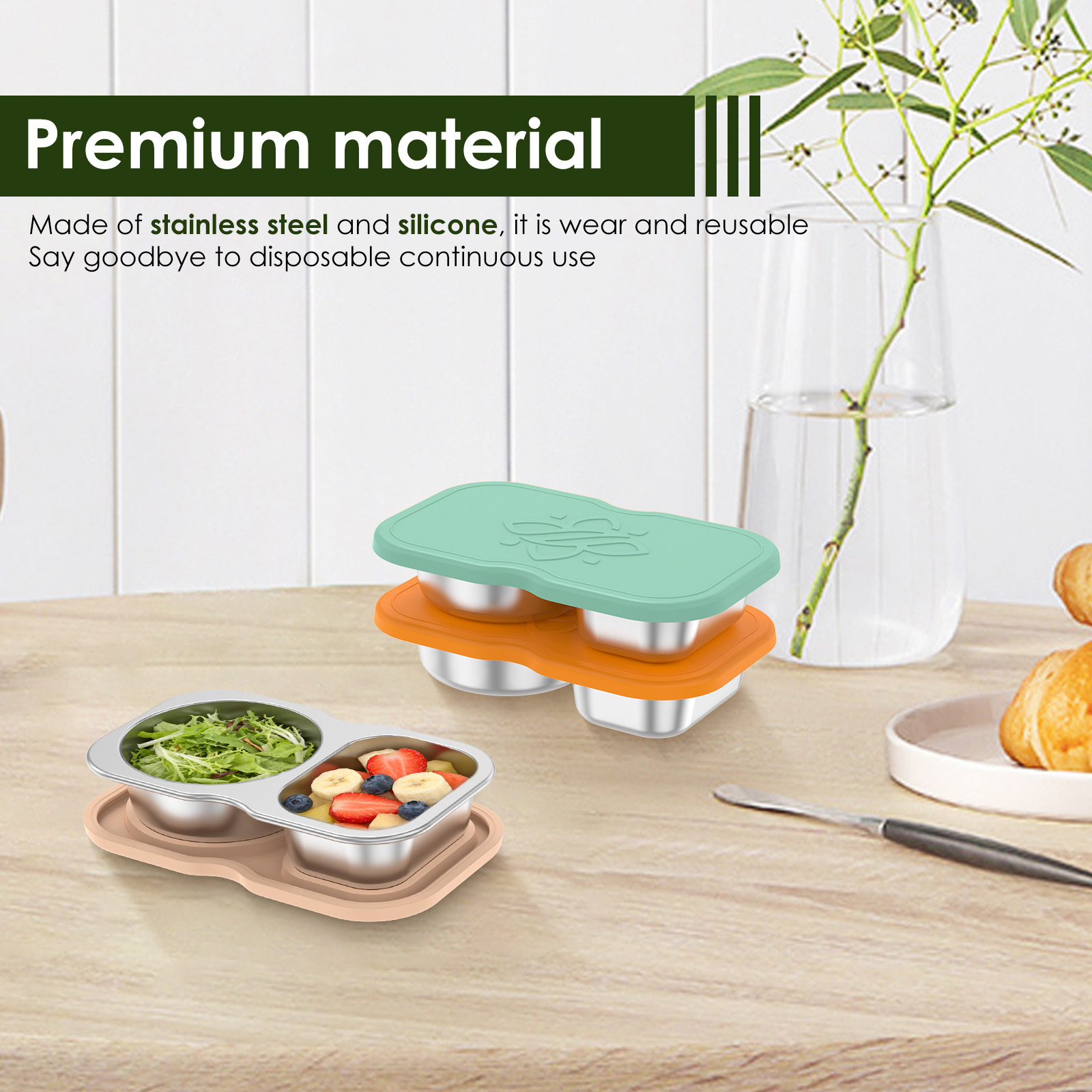 3 ชิ้น 150 มล. ภาชนะใส่เครื่อง - Snack Container Travel บทวิจารณ์และราคา