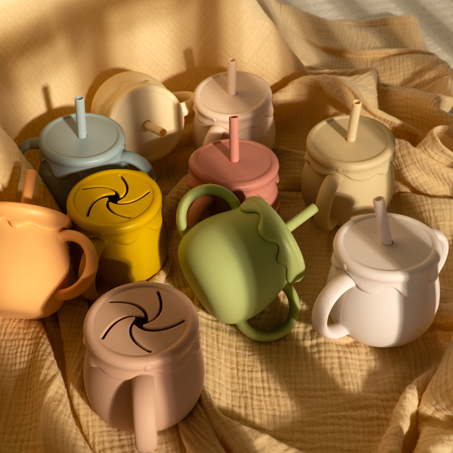 ถ้วยให้อาหารเด็กแบบพกพา Drinkw - Snack Container Travel บทวิจารณ์และราคา