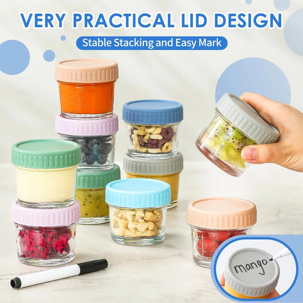 ขวดแก้วเมสัน 6 ชิ้น สำหรับใส่อ - Baby Food Jars With Lids บทวิจารณ์และราคา