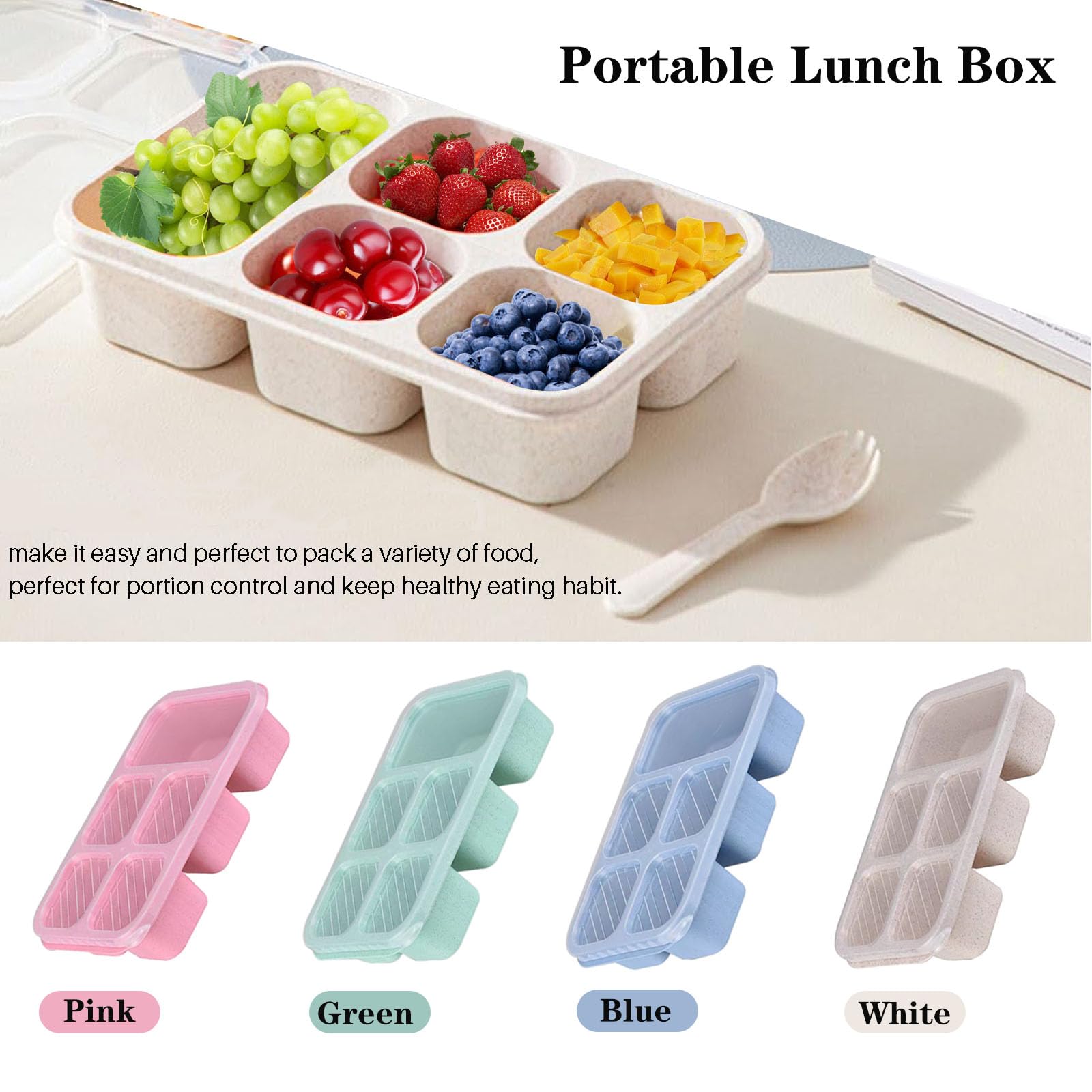 1 ชิ้น, กล่องอาหารกลางวันเบนโต - Snack Container Travel บทวิจารณ์และราคา