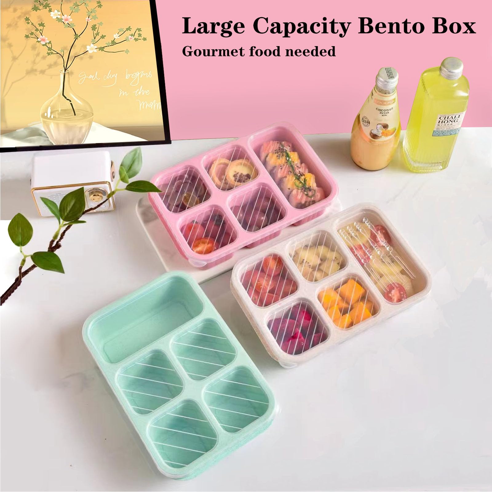 1 ชิ้น, กล่องอาหารกลางวันเบนโต - Snack Container Travel บทวิจารณ์และราคา