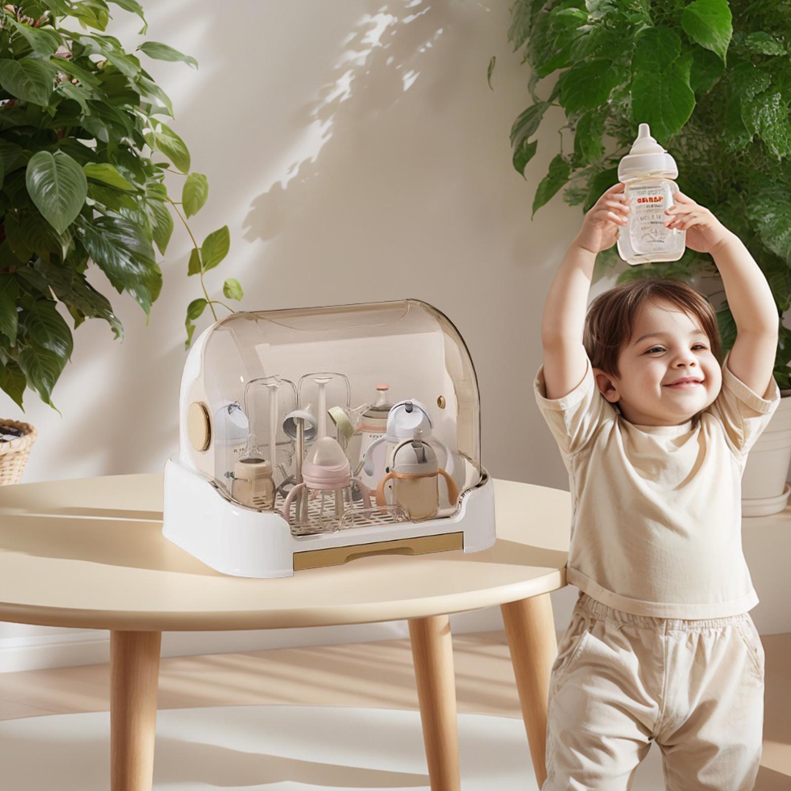 ชั้นวางขวดนมพร้อมถาดรองน้ำหยดแ - Baby Food Jars With Lids บทวิจารณ์และราคา