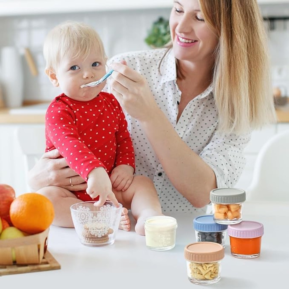 ขวดแก้วเมสัน 6 ชิ้น สำหรับใส่อ - Baby Food Jars With Lids บทวิจารณ์และราคา
