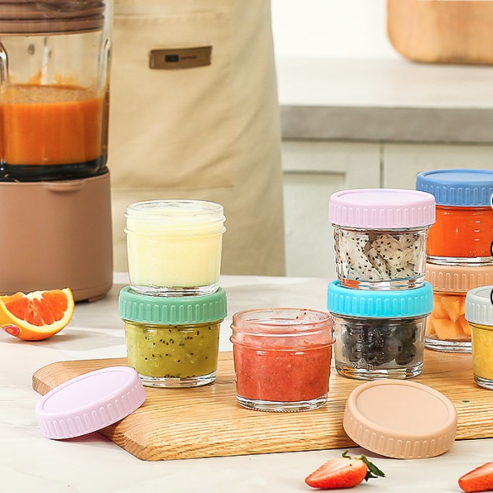ขวดแก้วอเนกประสงค์สำหรับใส่อาห - Baby Food Jars With Lids บทวิจารณ์และราคา