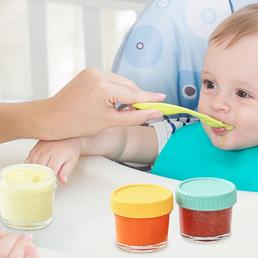 ขวดแก้วใส่อาหารเด็กแบบใช้ซ้ำได - Baby Food Jars With Lids บทวิจารณ์และราคา