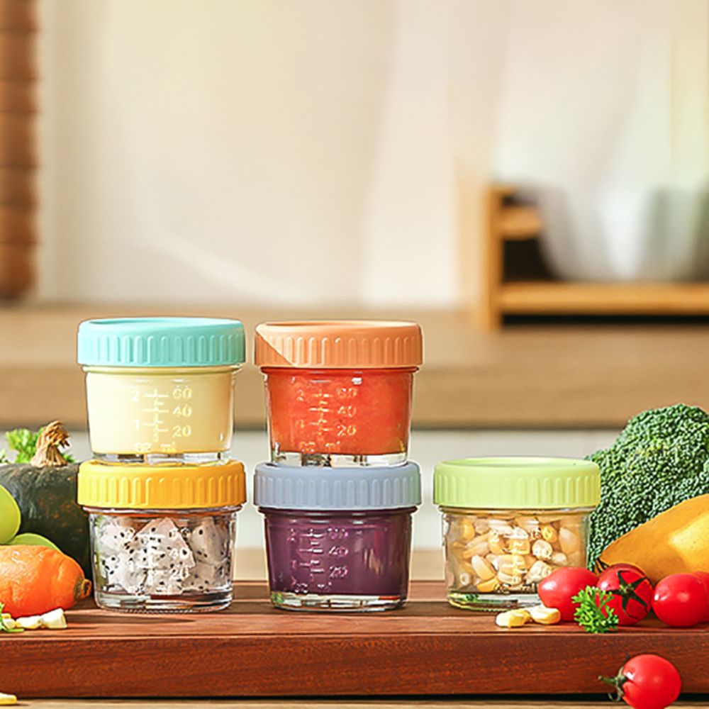 ขวดแก้วใส่อาหารเด็กแบบใช้ซ้ำได - Baby Food Jars With Lids บทวิจารณ์และราคา