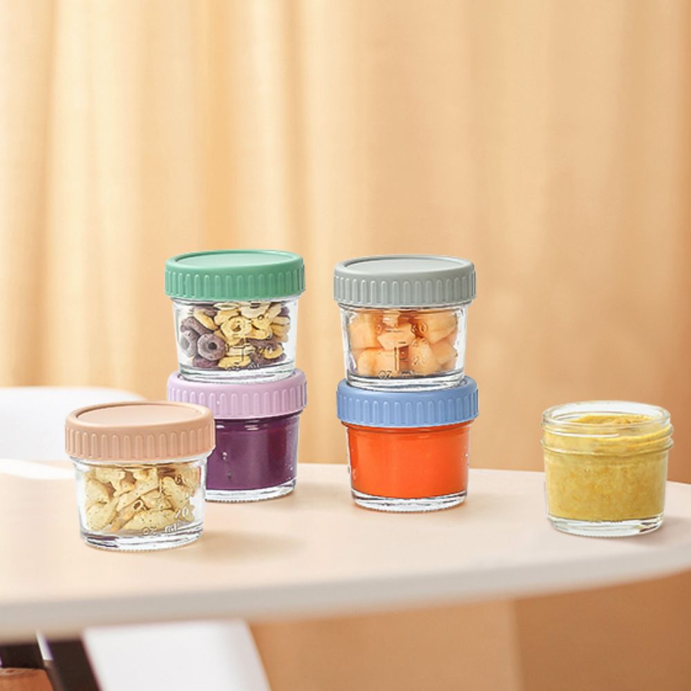 ขวดแก้วใส่อาหารเด็กแบบใช้ซ้ำได - Baby Food Jars With Lids บทวิจารณ์และราคา