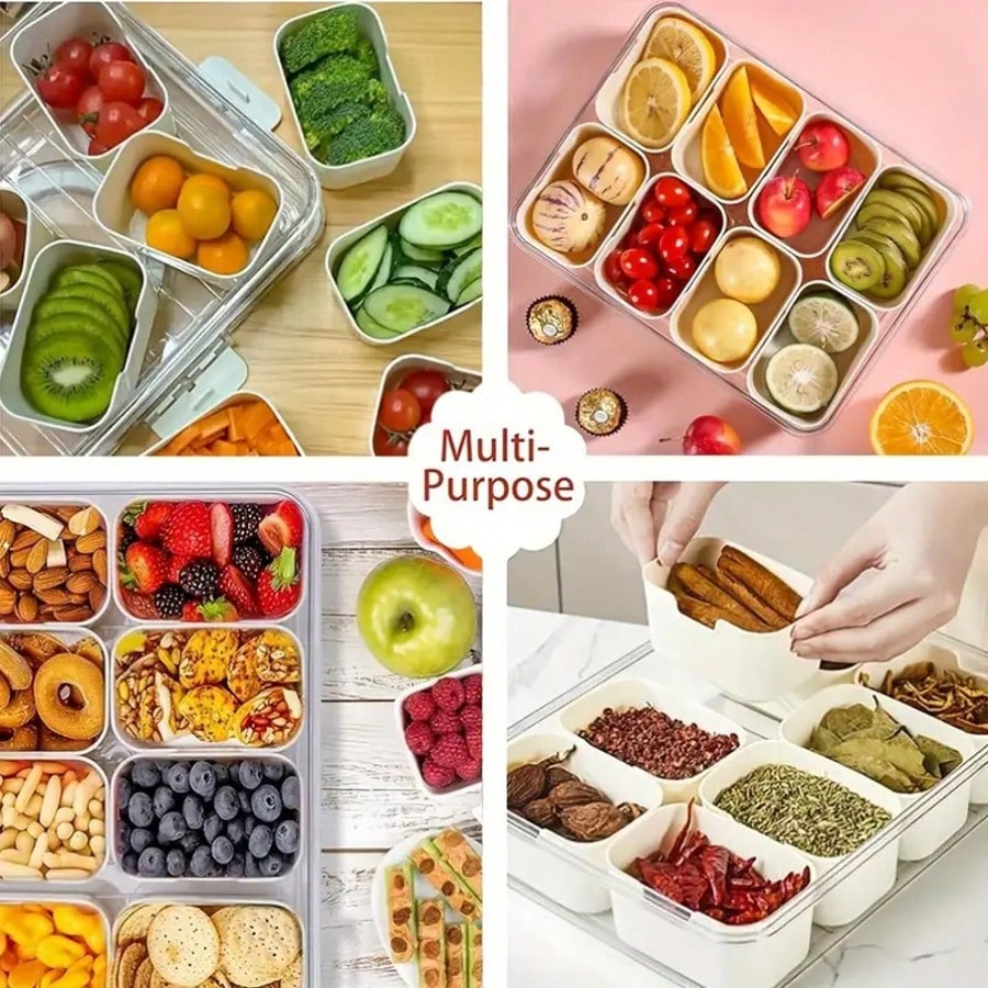 กล่องใส่ของว่างแบบแบ่ง 8 ช่องพ - Snack Container Travel บทวิจารณ์และราคา