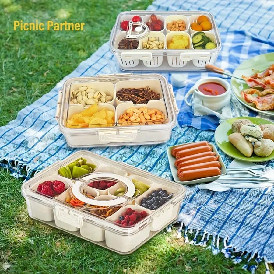 กล่องใส่ของว่างแบบแบ่ง 8 ช่องพ - Snack Container Travel บทวิจารณ์และราคา