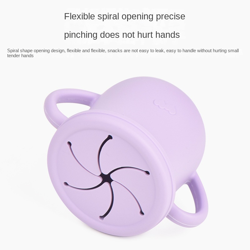 ซิลิโคนเด็กถ้วยให้อาหารแบบพกพา - Snack Container Travel บทวิจารณ์และราคา