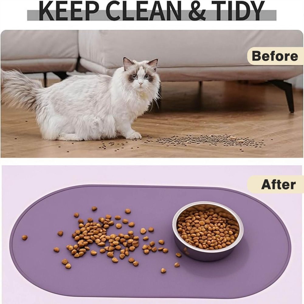 แผ่นรองอาหารสัตว์เลี้ยงซิลิโคน - Baby Food Cat บทวิจารณ์และราคา