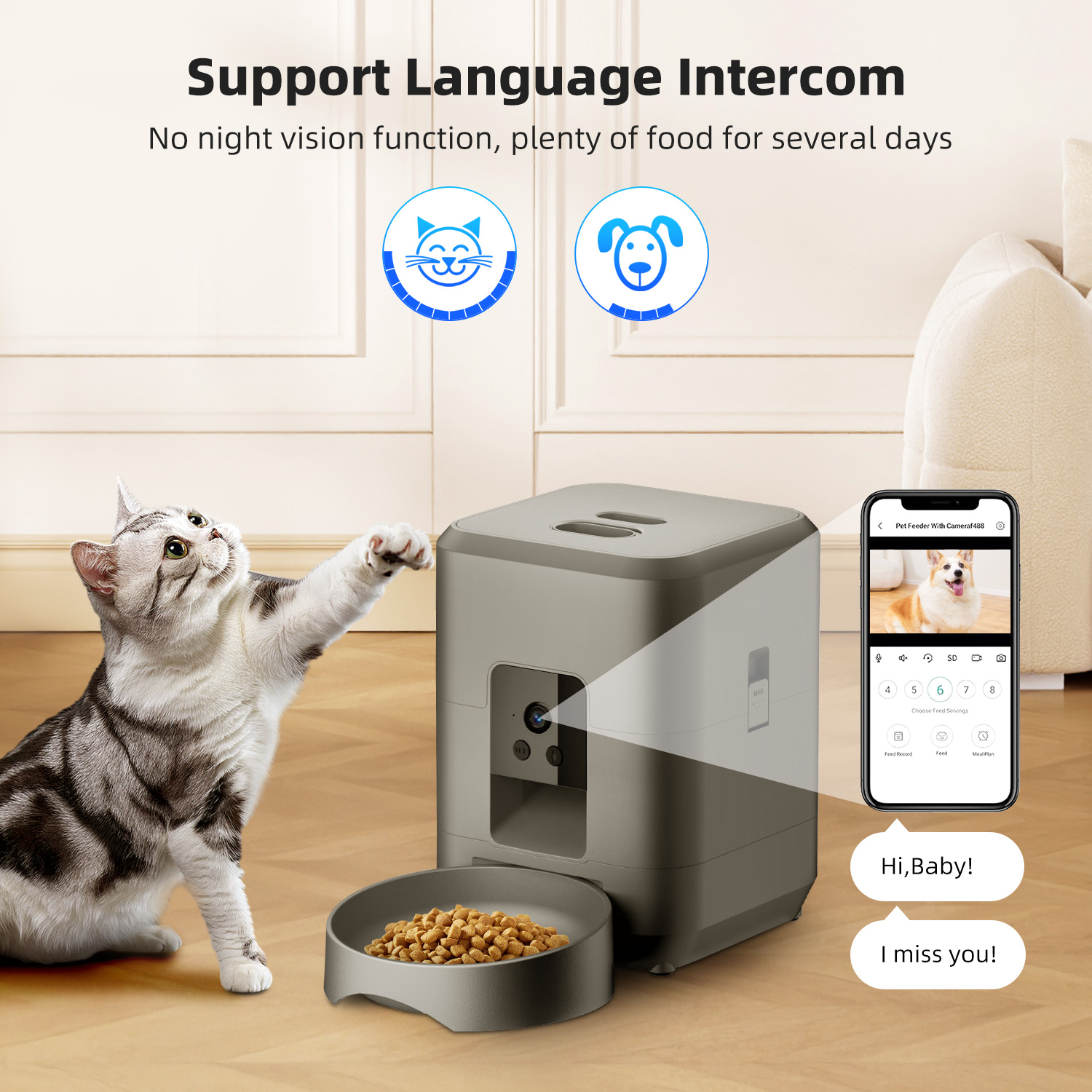 เครื่องให้อาหารแมวอัตโนมัติแบบ - Baby Food Cat บทวิจารณ์และราคา