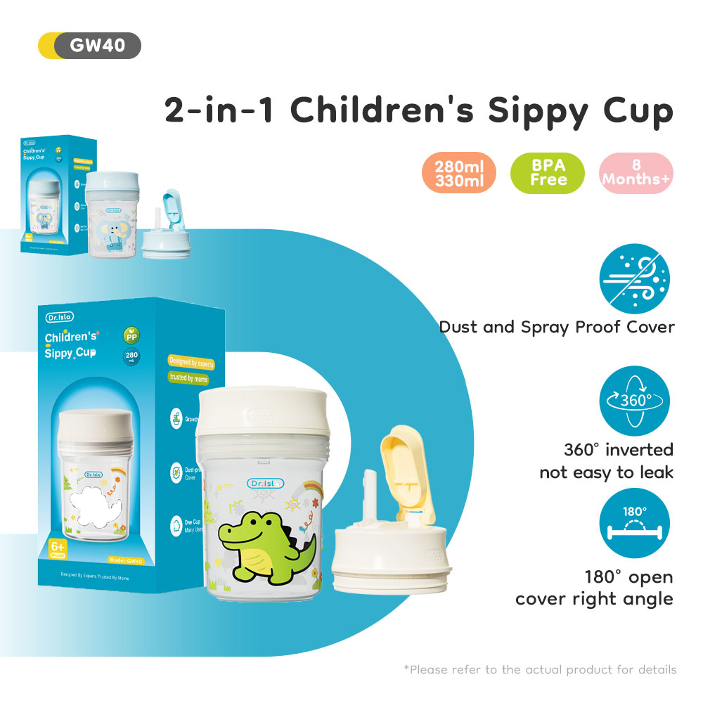 แก้วน้ำเด็ก 2-in-1 ฝาปิดแบบหลอ - Baby Food Jars With Lids บทวิจารณ์และราคา
