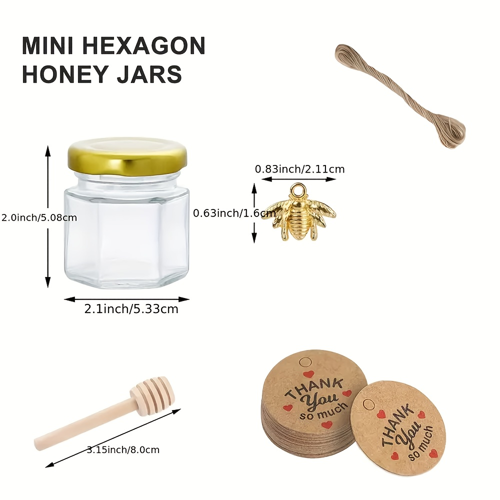 ขวดน้ำผึ้งแก้วทรงหกเหลี่ยมขนาด - Baby Food Jars With Lids บทวิจารณ์และราคา