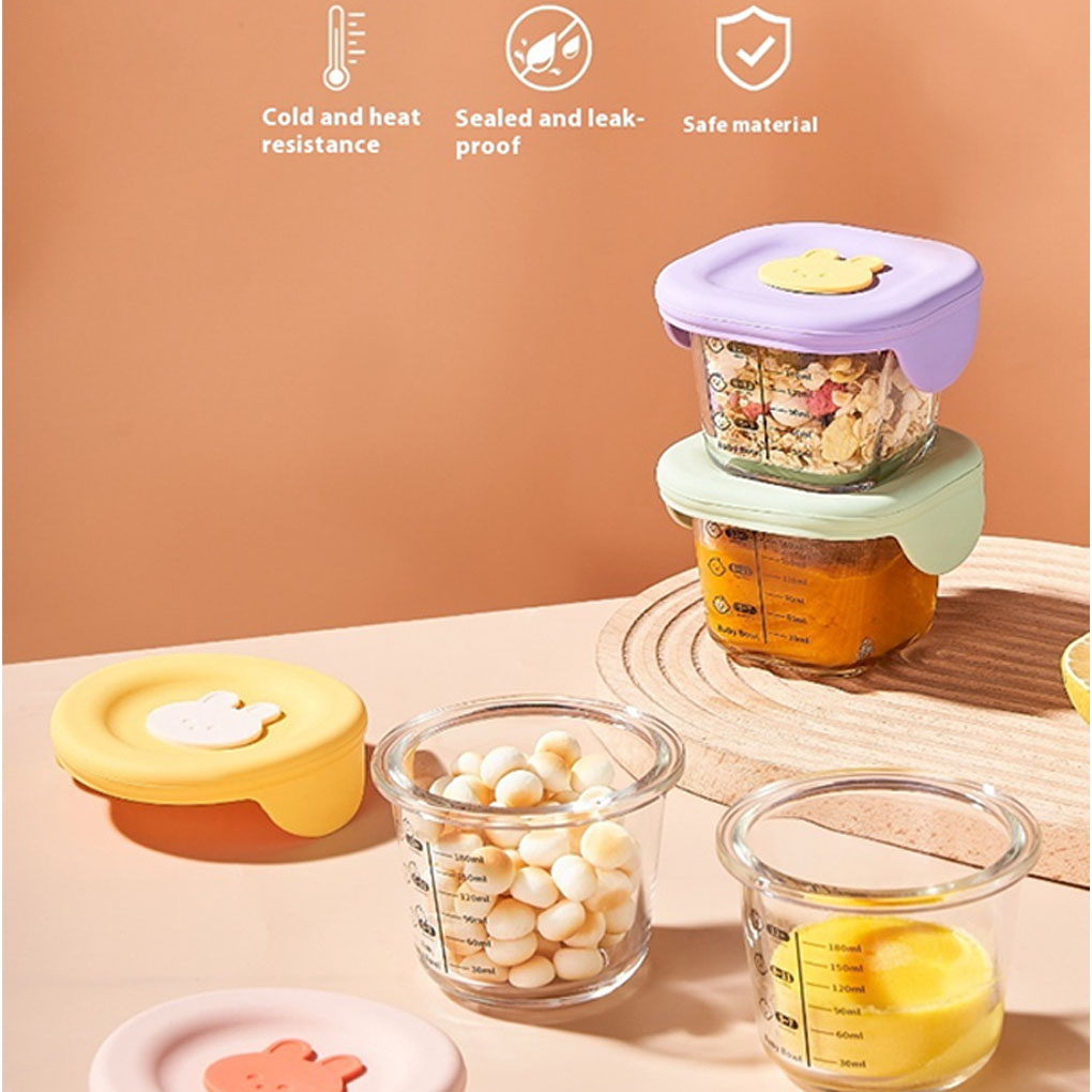 4 แพ็ค/ล็อต ขวดแก้วใส่อาหารเด็ - Baby Food Jars With Lids บทวิจารณ์และราคา