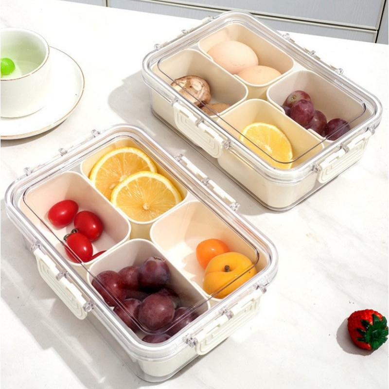 กล่องใส่ขนมแบบใส 8/4 ช่อง พร้อ - Snack Container Travel บทวิจารณ์และราคา